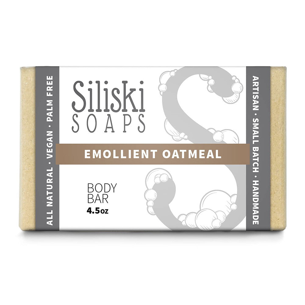 Siliski Soaps Simple Skincare Bath Soap, Emollient Oatmeal, 4.5 Oz